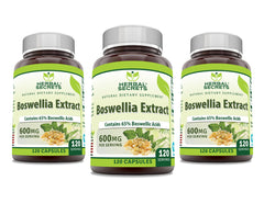 Herbal Secrets Boswellia Serrata Extract 600 mg capsules for joint support.