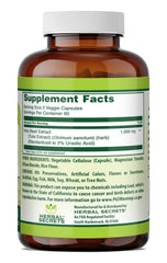 Herbal Secrets Holy Basil 1000mg capsules close-up highlighting veggie capsules