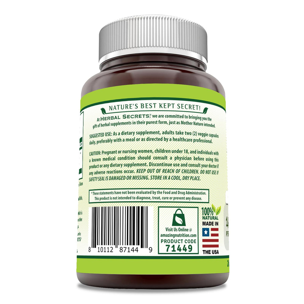 Herbal Secrets Holy Basil capsules for easy daily use in a gluten-free routine.