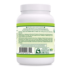Herbal Secrets psyllium husk powder packaging label highlights gluten-free and non-GMO quality