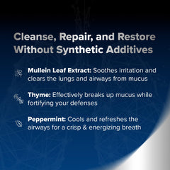 Herbal Tea Therapy Lung Renew mullein leaf extract close-up supports natural respiratory comfort.