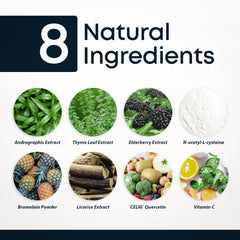 SinoClear capsules ready to take as part of daily mucus management routine.