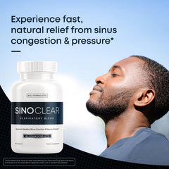 SinoClear daily-dose capsules shown for convenient two-capsule routine.