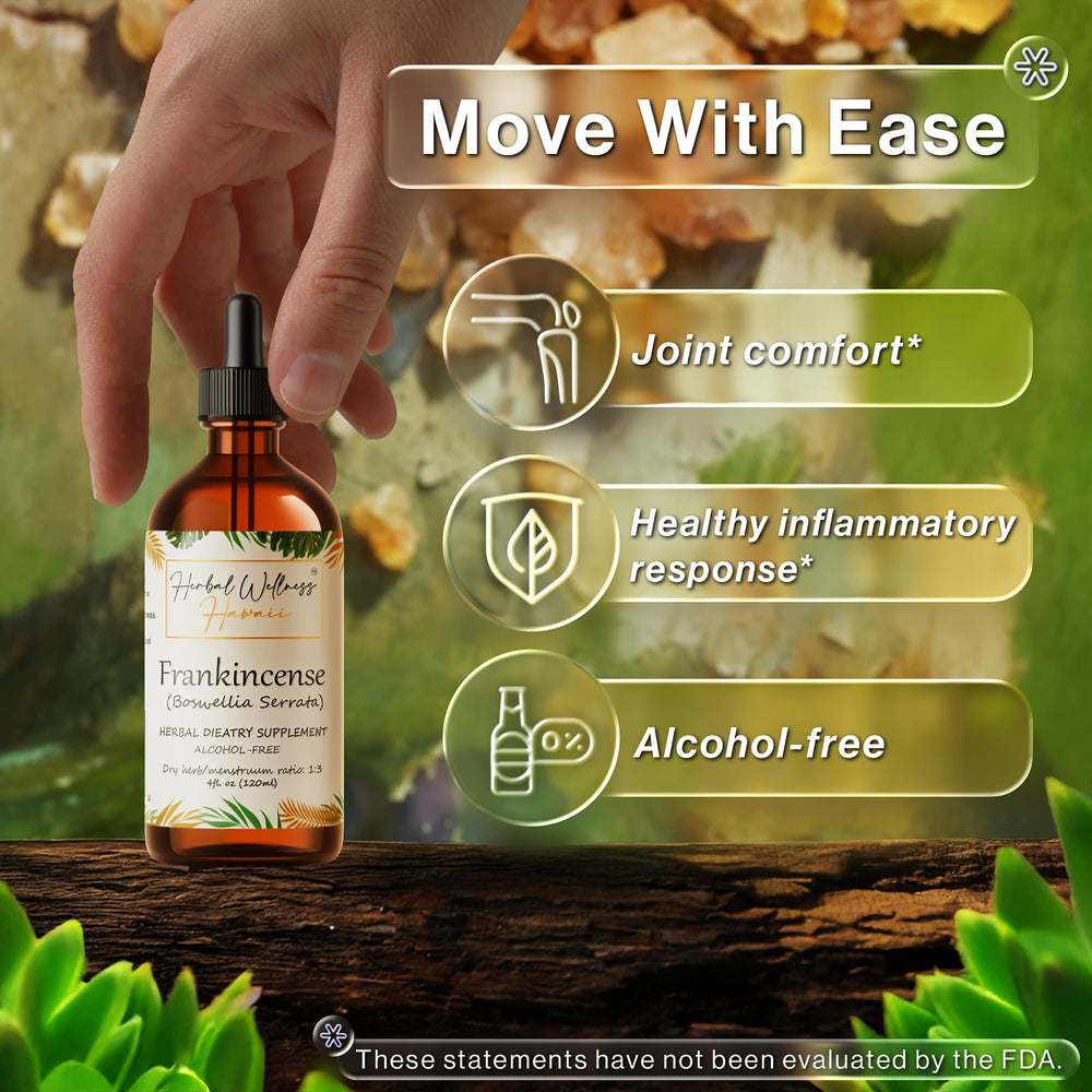 Herbal Wellness Hawaii frankincense liquid extract dropper for easy dosing