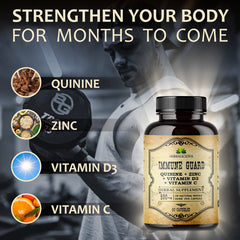 Herbalicious Quinine Immune Guard capsules ready for everyday gut-friendly wellness.