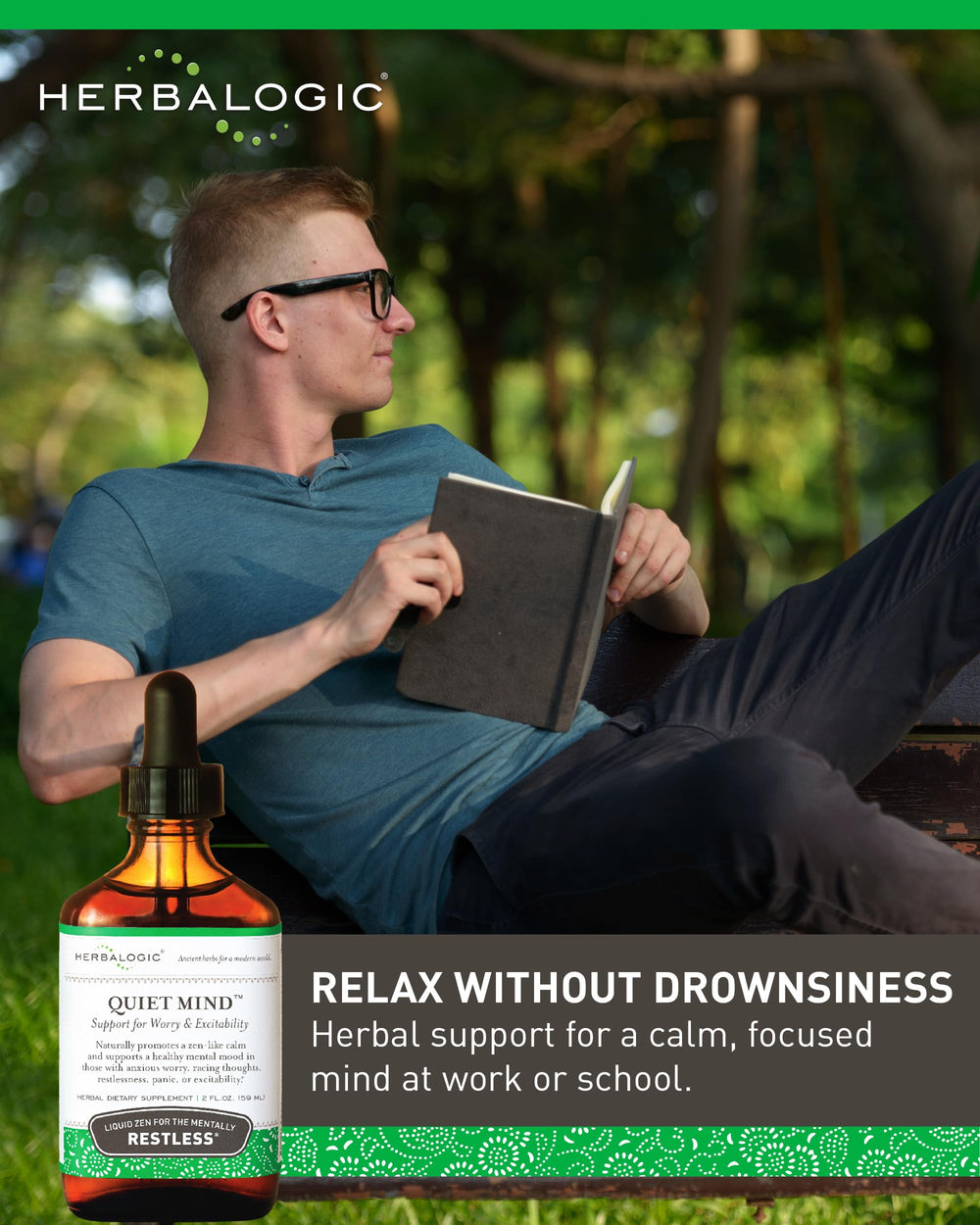 Natural herb blend free of artificial additives for mindful moments