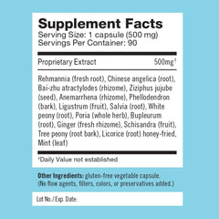 Herbalogic Flashback capsule close-up illustrating herbal adaptogens for mood balance.