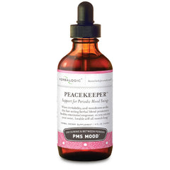 Herbalogic Peacekeeper bottle front showing mood-support herbal blend for PMS