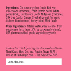 Herbalogic Peacekeeper ingredients reveal turmeric and traditional herbs for balance