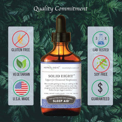 Herbalogic Solid Eight liquid drops label notes no artificial ingredients