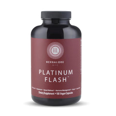 Herbalore Platinum Flash bottle front highlighting energy and mood support.