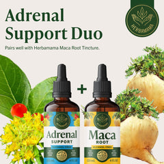 Shake before use HERBAMAMA Adrenal Drops for consistent dosing
