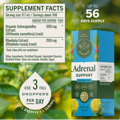 HERBAMAMA Adrenal Support Drops under tongue use for quick dosing