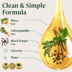 Herbamama Drops poured into drink for easy daily routine.