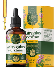 HERBAMAMA Astragalus tincture bottle with dropper for daily immune support.