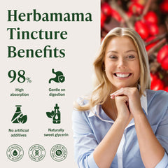 Herbamama Berberine liquid drops vegan formula demonstrates alcohol- and sugar-free wellness.