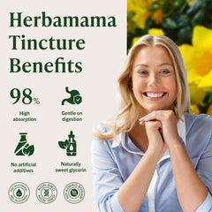 HERBAMAMA Cat's Claw tincture with glycerin ingredient detail.