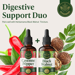 Herbamama Cayenne bottle with shake well before use instruction