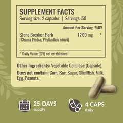 Pouring Herbamama Chanca Piedra capsules into a glass for easy daily intake.