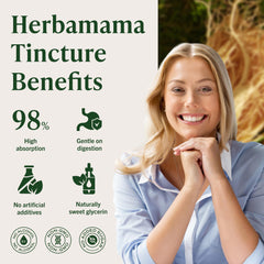 HERBAMAMA Energy-focused routine setup with glass and tincture