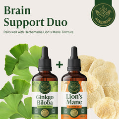HERBAMAMA Ginkgo Biloba tincture on tongue with smooth taste
