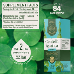 Herbamama Gotu Kola tincture label close-up highlighting Centella asiatica extract.