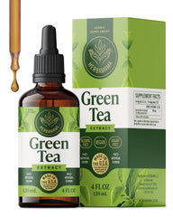 HERBAMAMA Green Tea Drops bottle front signaling antioxidant support.