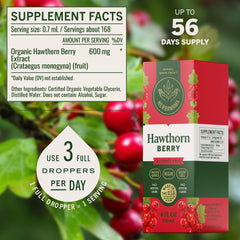 Tincture glass with HERBAMAMA Hawthorn extract for daily support