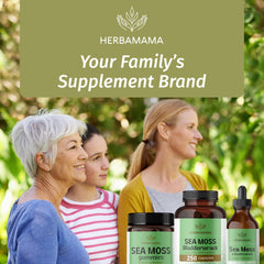 HERBAMAMA immune-support packaging highlighting plant-based wellness