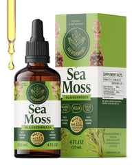 HERBAMAMA Irish Sea Moss drops bottle—vegan daily wellness support.