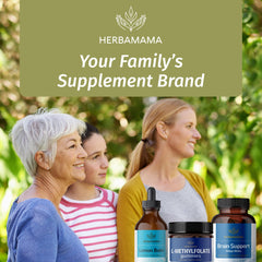 Herbamama L-Methylfolate gummies plant-based folate for daily support.