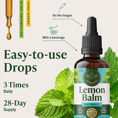 HERBAMAMA Lemon Balm tincture label emphasizes non GMO and alcohol free