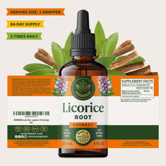 HERBAMAMA licorice root drops packaging on display communicates vegan alcohol free design