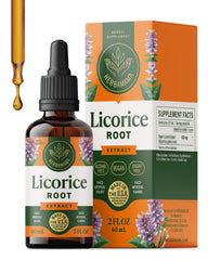 Herbamama Licorice Root Tincture bottle with label, ready for daily immune support.