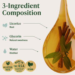 Herbamama Licorice Root Tincture label highlights simple ingredients.