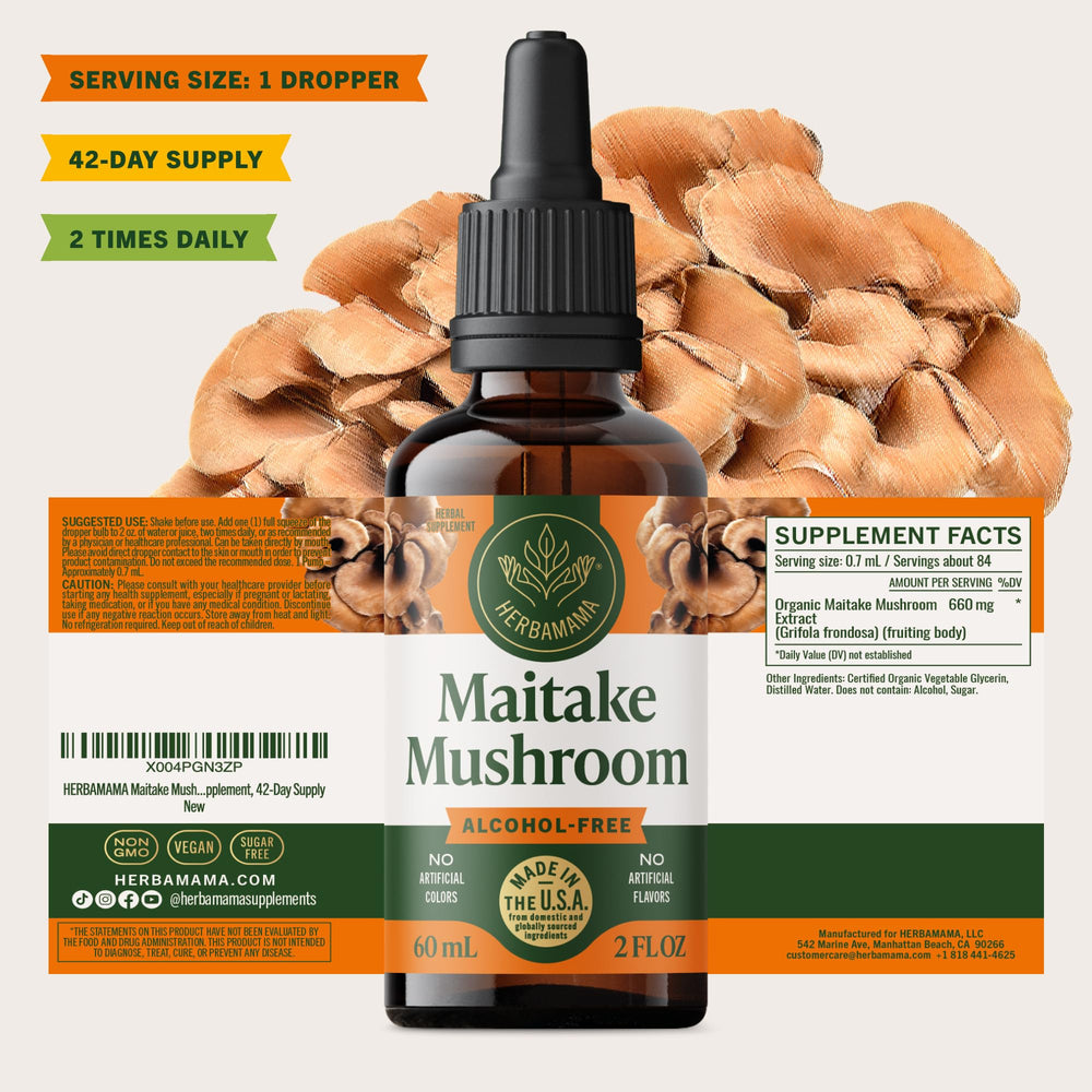 Herbamama Maitake tincture 42-day supply supports daily routine