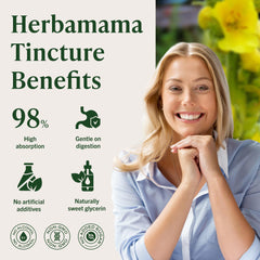 HERBAMAMA Mullein Drops liquid formula in glycerin base, alcohol-free
