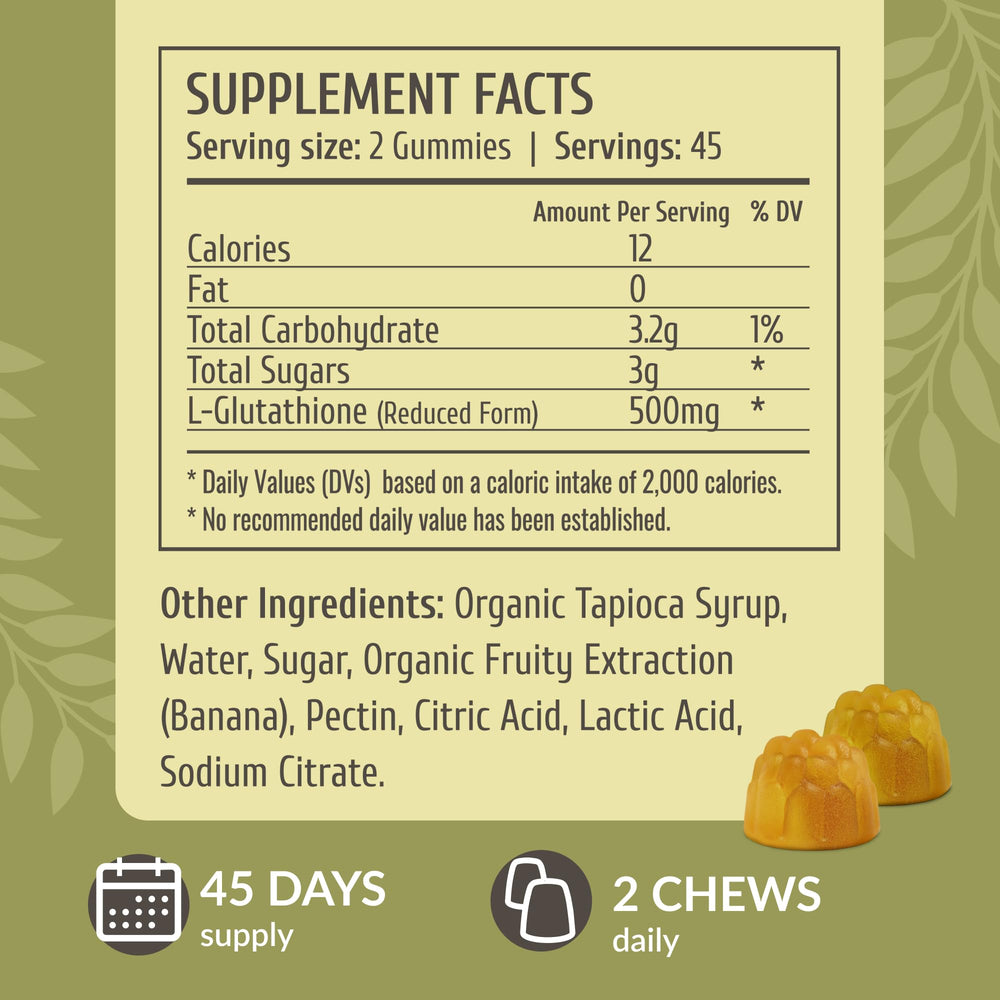 Soft pectin-based gummies from HERBAMAMA with banana aroma for easy chewing.