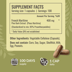HERBAMAMA pine bark capsule in hand for easy daily intake.