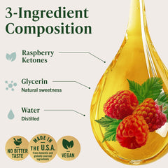 HERBAMAMA Raspberry Ketones alcohol-free icon highlights sugar-free drops.