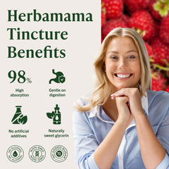 HERBAMAMA Raspberry Ketones sugar-free packaging communicates a low-sugar option.