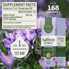 HERBAMAMA saffron tincture drops on tongue for fast absorption