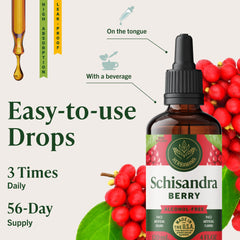 56-day supply visual with HERBAMAMA Schisandra bottle imagery.