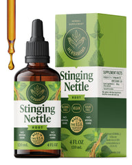 HERBAMAMA Stinging Nettle Tincture bottle with pour for easy urinary support