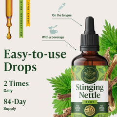 Tincture bottle on tongue preparing for quick wellness moment