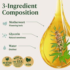 HERBAMAMA tincture mixed in water to savor a gentle herbal experience.