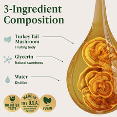 HERBAMAMA Turkey Tail drops in water for easy daily use
