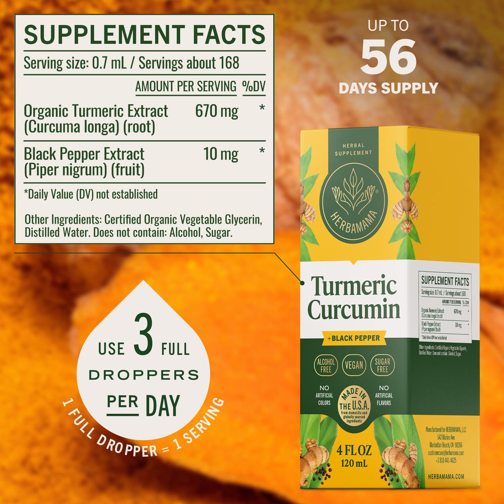 Bottle label shows non-GMO, vegan, no alcohol.