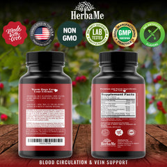 HerbaMe Blood Flow packaging from a USA GMP-certified facility