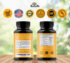 HerbaMe Serrapeptase capsules close-up highlighting recovery-supporting enzymes.